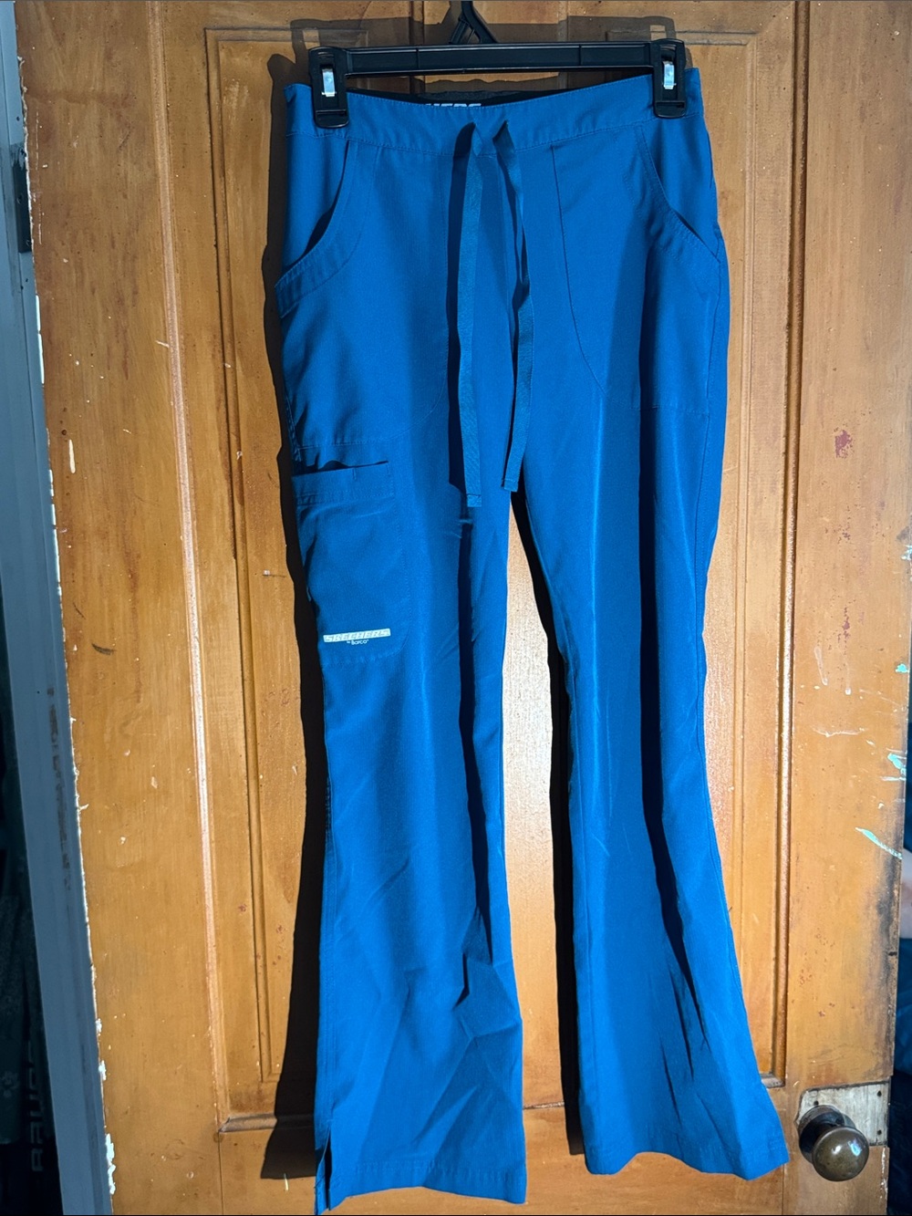 Skechers Teal Blue Women's Cargo Scrub Pants with Drawstring Waist
